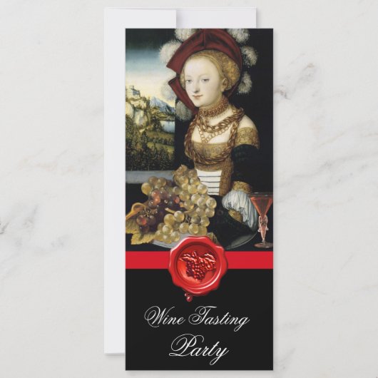 ANTIQUE GRAPE VINEYARD WINE TESTEN PARTY WAX SIEGE EINLADUNG (Vorderseite)