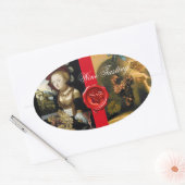 ANTIQUE GRAPE VINEYARD WINE TESTEN PARTY WAX SIEGE OVALER AUFKLEBER (Umschlag)