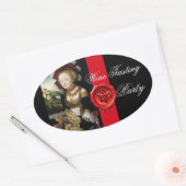 ANTIQUE GRAPE VINEYARD WINE TESTEN PARTY WAX SIEGE OVALER AUFKLEBER (Umschlag)