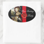 ANTIQUE GRAPE VINEYARD WINE TESTEN PARTY WAX SIEGE OVALER AUFKLEBER (Tasche)