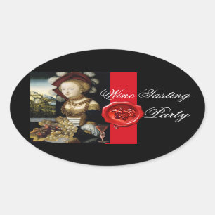 ANTIQUE GRAPE VINEYARD WINE TESTEN PARTY WAX SIEGE OVALER AUFKLEBER