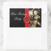 ANTIQUE GRAPE VINEYARD WINE TESTEN PARTY WAX SIEGE RECHTECKIGER AUFKLEBER (Tasche)