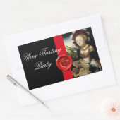 ANTIQUE GRAPE VINEYARD WINE TESTEN PARTY WAX SIEGE RECHTECKIGER AUFKLEBER (Umschlag)