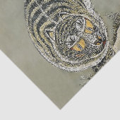Antique Gray Tiger Minhwa Seidenpapier (Ausschnitt)