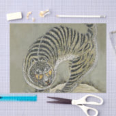 Antique Gray Tiger Minhwa Seidenpapier (Handwerk)