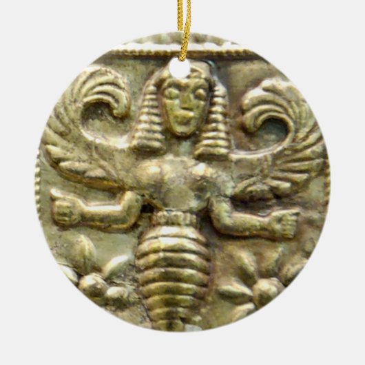 ANTIQUE GREEK HONEY BEE GODDESS KERAMIKORNAMENT (Vorne)