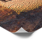 Antique Gregorian Chant Sheet Music Poster (Ecke)