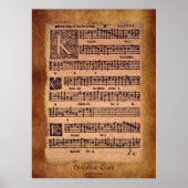 Antique Gregorian Chant Sheet Music Poster (Vorne)