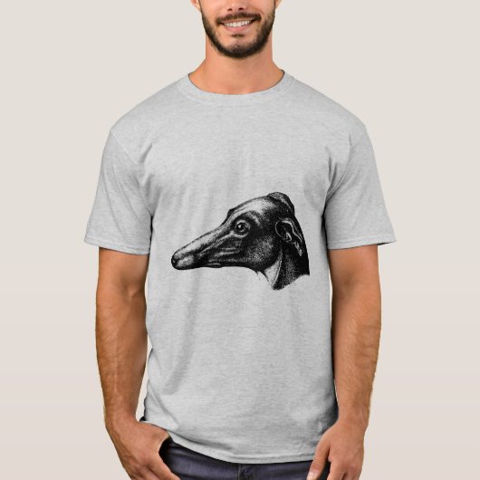 Antique Greyhound Dog T-Shirt (Vorderseite)