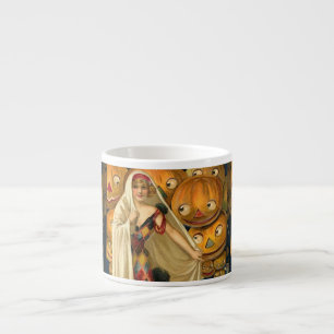 Antique Halloween Kürbislaterne Kostüm Frau Espressotasse