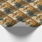 Antique Halloween Kürbislaterne Kostüm Frau Geschenkpapier (Ecke)