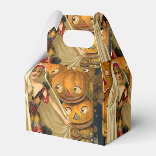 Antique Halloween Kürbislaterne Kostüm Frau Geschenkschachtel (Rückseite)
