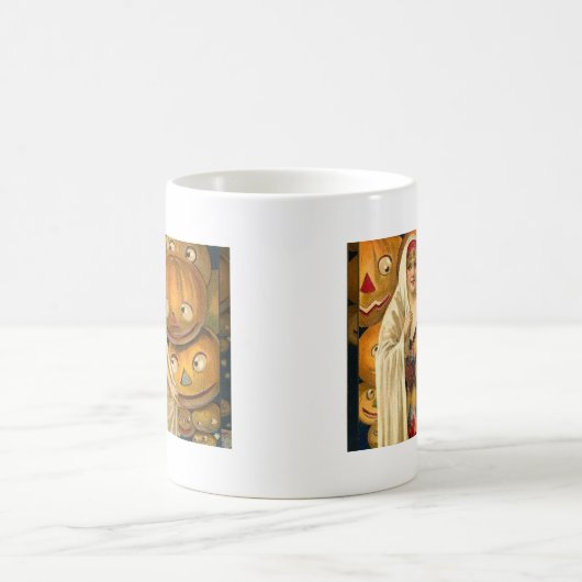 Antique Halloween Kürbislaterne Kostüm Frau Kaffeetasse (Mittel)