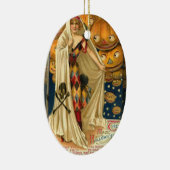 Antique Halloween Kürbislaterne Kostüm Frau Keramikornament (Rechts)