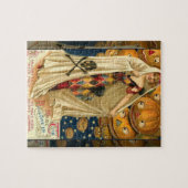Antique Halloween Kürbislaterne Kostüm Frau Puzzle (Horizontal)