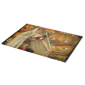 Antique Halloween Kürbislaterne Kostüm Frau Schneidebrett (Ecke)