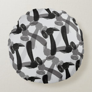 Antique Hammer Mancave Rundes Kissen