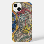 Antique Heart Shaped World Map von Peter Apian 152 Case-Mate iPhone Hülle (Rückseite)