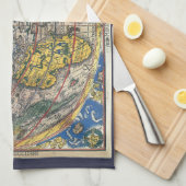 Antique Heart Shaped World Map von Peter Apian 152 Geschirrtuch (Viertel Falte)