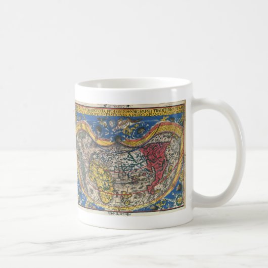 Antique Heart Shaped World Map von Peter Apian 152 Kaffeetasse (Rechts)