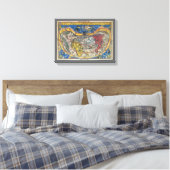 Antique Heart Shaped World Map von Peter Apian 152 Leinwanddruck (Insitu (Schlafzimmer))