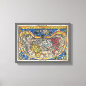 Antique Heart Shaped World Map von Peter Apian 152 Leinwanddruck (Vorderseite)