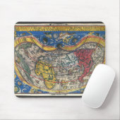 Antique Heart Shaped World Map von Peter Apian 152 Mousepad (Mit Mouse)