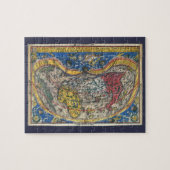 Antique Heart Shaped World Map von Peter Apian 152 Puzzle (Horizontal)