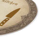 Antique Heirloom Glass Cutting Board Schneidebrett (Ecke)