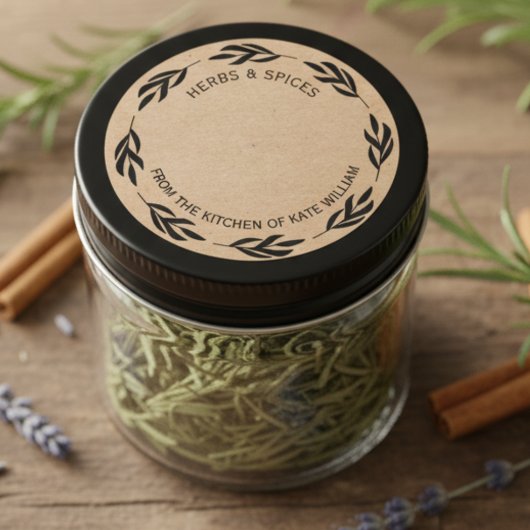  Antique herb and spice label Blank Sticker Label 