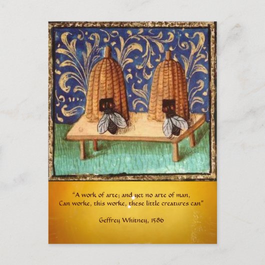 ANTIQUE HONEY BIE BEEKEEPER, HALTUNG POSTKARTE (Vorderseite)