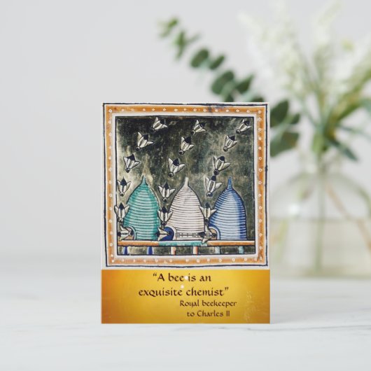 ANTIQUE HONEY BIES BIETET BIENEN RINDFLEISCH, RIND POSTKARTE (Stehend Vorderseite)