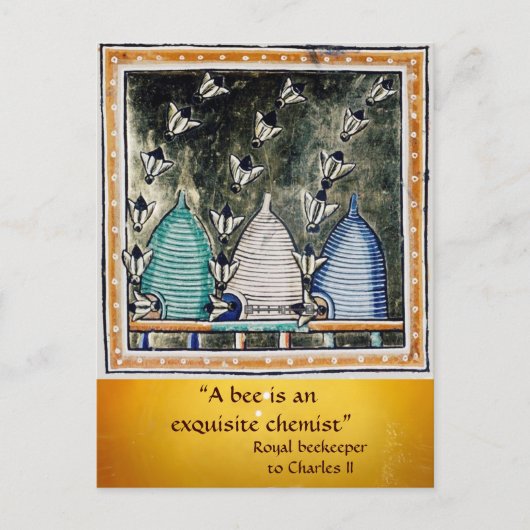 ANTIQUE HONEY BIES BIETET BIENEN RINDFLEISCH, RIND POSTKARTE (Vorderseite)