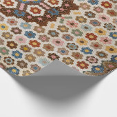 Antique Honeycomb Quilt Pattern - Kunstgewerbe Geschenkpapier (Ecke)