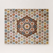 Antique Honeycomb Quilt Pattern - Kunstgewerbe Puzzle (Horizontal)
