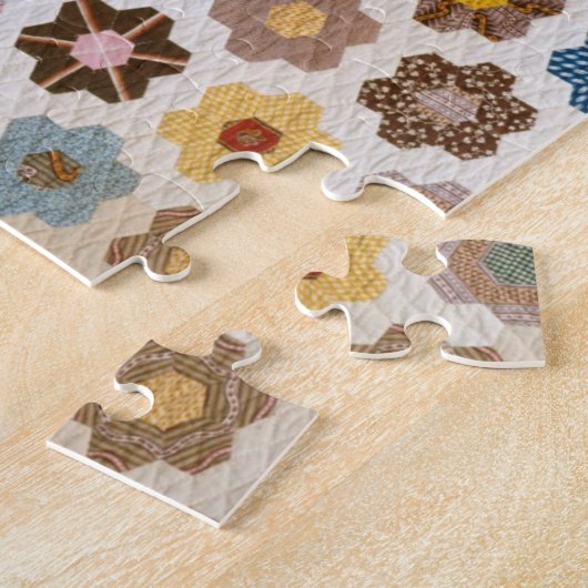 Antique Honeycomb Quilt Pattern - Kunstgewerbe Puzzle (Seite)