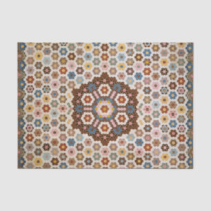 Antique Honeycomb Quilt Pattern - Kunstgewerbe Seidenpapier
