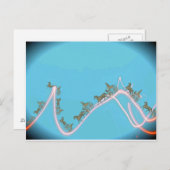 Antique Horse and Buggy 1870 Fantasy Trip on Neon Postkarte (Vorne/Hinten)