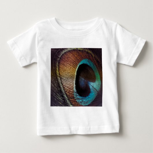 Antique Hues Peacock Federauge Auge Baby T-shirt (Vorderseite)