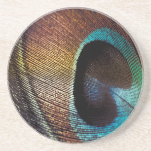 Antique Hues Peacock Federauge Auge Sandstein Untersetzer