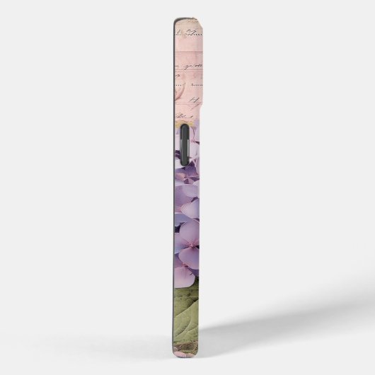 Antique Hydrangea & Butterfly Blue Individuelle Na Case-Mate iPhone Hülle (Rückseite / Rechts)