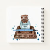 Antique Inkwell Spiral Notebook Notizblock (Rückseite)