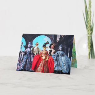 ANTIQUE ITALIENISCHE PUPPEN MASKENBALLMASKEN KOSTÜ KARTE