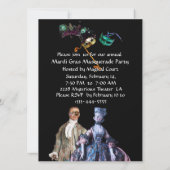 ANTIQUE ITALIENISCHE PUPPETS MASQUERADE COSTUME PA EINLADUNG (Rückseite)