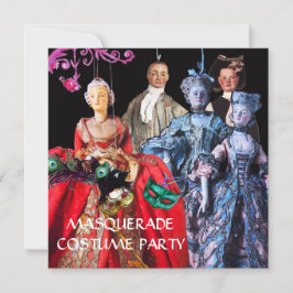 ANTIQUE ITALIENISCHE PUPPETS MASQUERADE COSTUME PA EINLADUNG