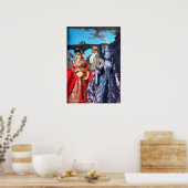 ANTIQUE ITALIENISCHE PUPPETS MASQUERADE COSTUME PA POSTER (Küche)