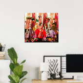 ANTIQUE ITALIENISCHE PUPPETS MASQUERADE COSTUME PA POSTER (Heimbüro)