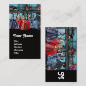 ANTIQUE ITALIENISCHE PUPPETS MASQUERADE MASKEN,KOS VISITENKARTE (Vorne/Hinten)