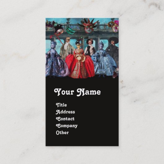 ANTIQUE ITALIENISCHE PUPPETS MASQUERADE MASKEN,KOS VISITENKARTE (Vorderseite)