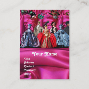 ANTIQUE ITALIENISCHE PUPPETS MASQUERADE MASKEN,KOS VISITENKARTE